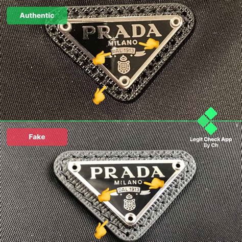 how to tell if prada re edition is real|Prada purse logo.